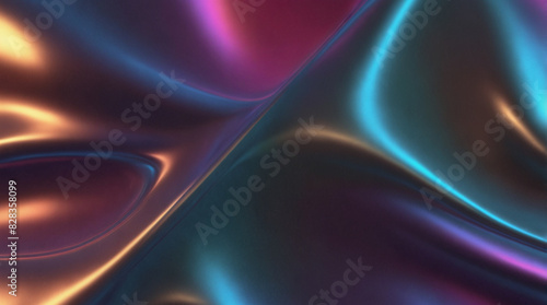Metal chrome liquid background abstract texture silver gradient 3d pattern design fabric. Liquid metal wave chrome.