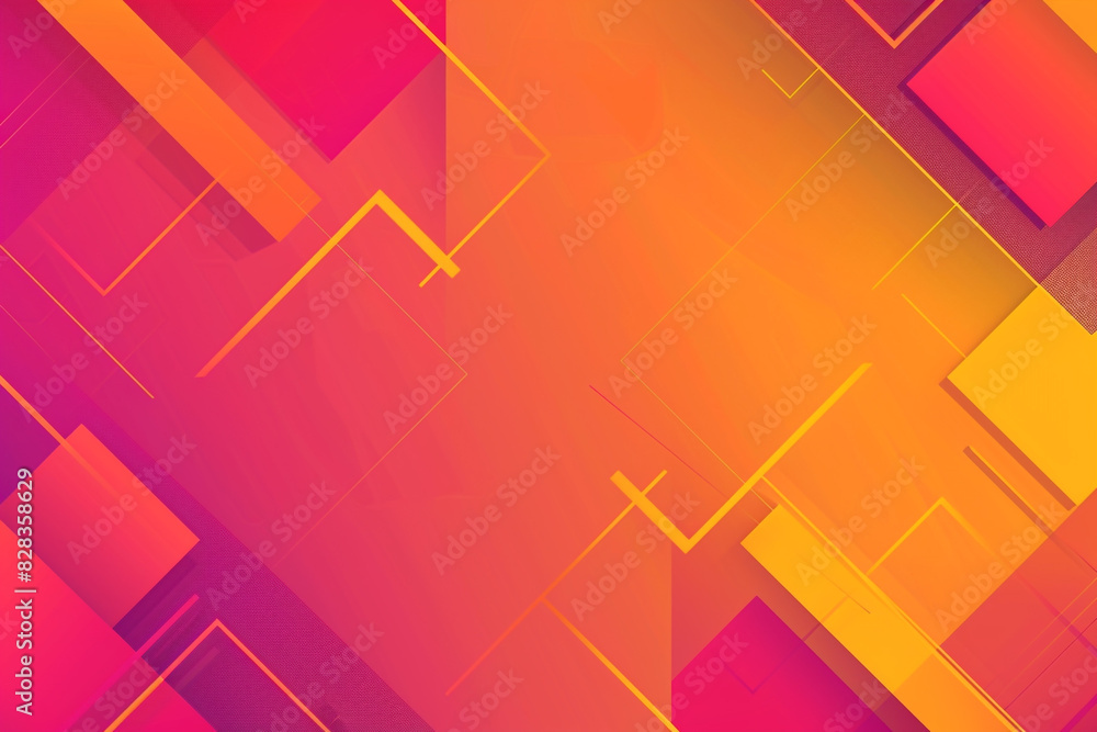 Energetic orange and fuchsia abstract with dynamic geometric shapes for lively, engaging visuals. Energetic orange and fuchsia abstract with dynamic geometric shapes for lively, engaging visuals.