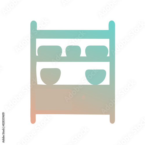  bookshelf filled with kitchenware items