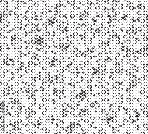 Triangle Shapes Vector Abstract Geometric Technology Oscillation Wave Isolated on Light Background. Halftone Triangular Retro Simple Pattern. Minimal 80s Style Dynamic Tech Wallpaper