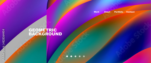 Colorful flowing shapes, wave lines with neon gradients. Vector Illustration For Wallpaper, Banner, Background, Card, Book Illustration, landing page