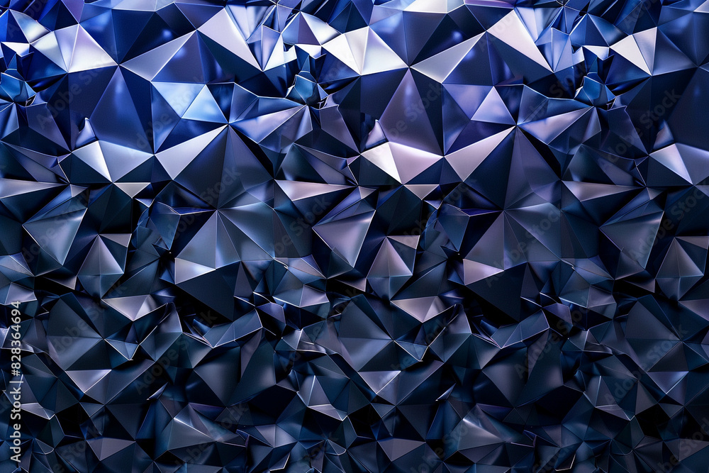 Naklejka premium Richness in deep indigo, sleek gradient geometric diamond shapes.
