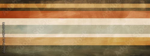 Retro Striped Pattern With Grunge Elements. Vintage Inspired Striped Background With Distressed Texture