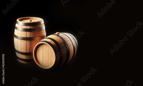 oak barrel with wine