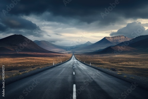 Highway road going into the distance. © Kosvintseva