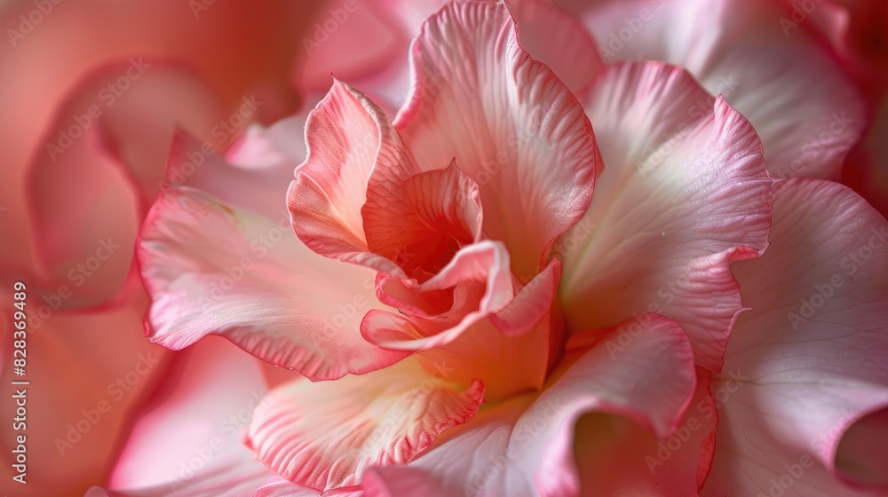 Close up view of a lovely pink desert rose flower Close up view of a lovely pink desert rose flower