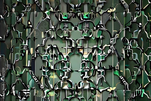 Clean grayish green wallpaper Generative AI  photo