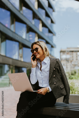 Businesswoman engaged in a ...