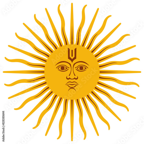Sun face icon