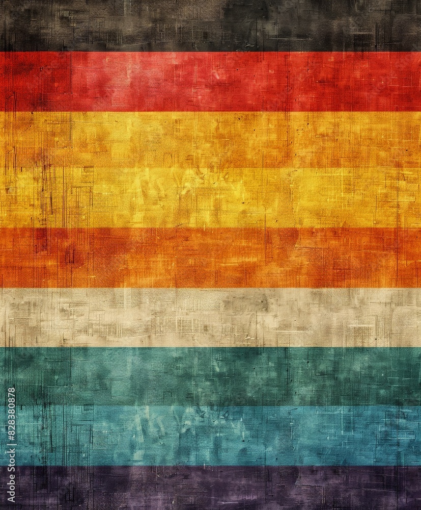 Multicolored Rug on Black Background Multicolored Rug on Black Background