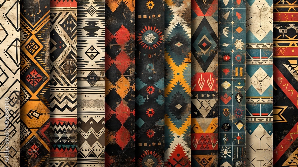 Tribal Patterns on Textured Panels Tribal Patterns on Textured Panels