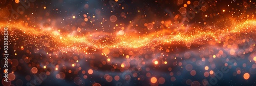 Vibrant Orange Bokeh Background for Creative Projects Generative AI