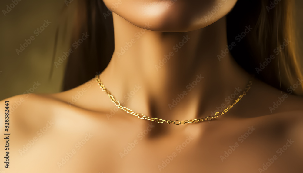 Graceful neck with gold decoration