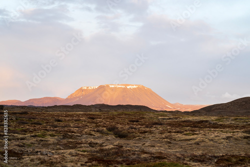 Hverir geothermal area and hot springs in the north east of iceland in summer