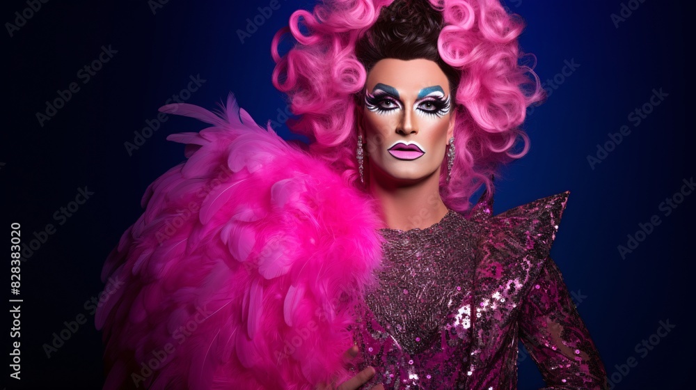 pride month concept with drag queen pride month concept with drag queen