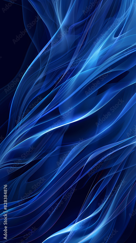 Fototapeta premium abstract blue background with lines. illustration technology