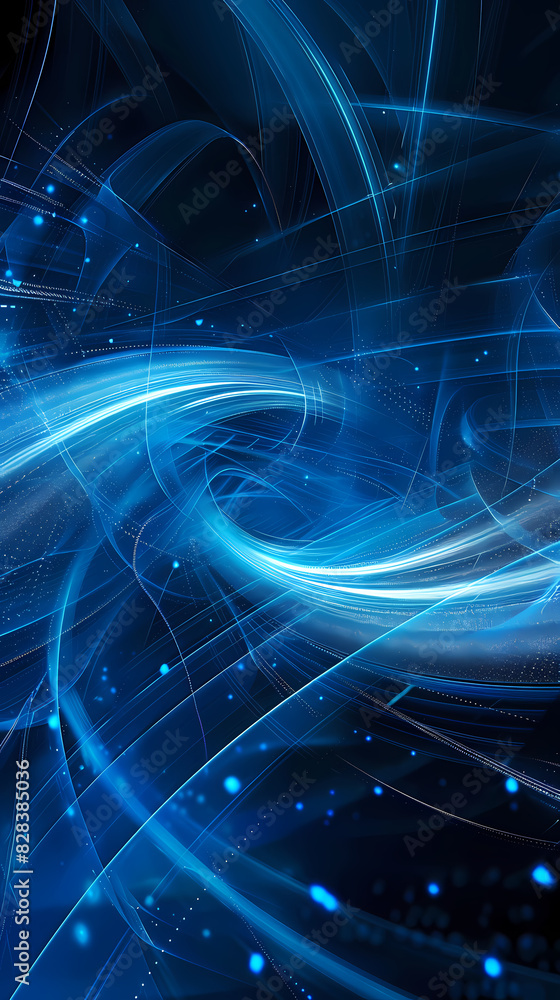 abstract blue background with lines. illustration technology