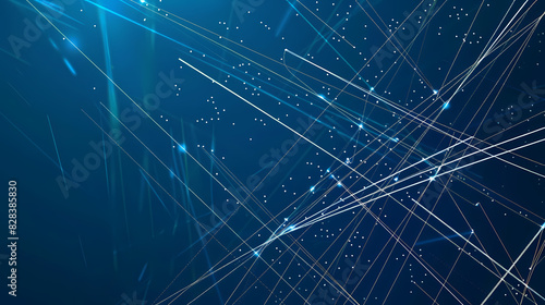 abstract blue background with lines. illustration technology