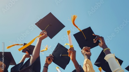 The Graduates Throwing Caps