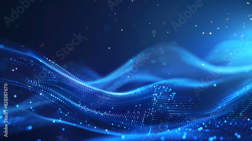 Wallpaper Mural abstract blue background with lines. illustration technology Torontodigital.ca