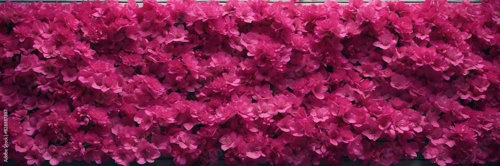 wall of bright pink flowers banner background wall of bright pink flowers banner background