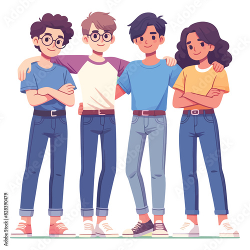 illustration of young friendship without boundaries