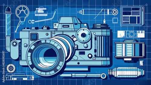 Blueprint Design of Professional DSLR Camera and Accessories