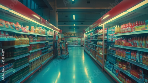 Pasillo de un supermercado photo