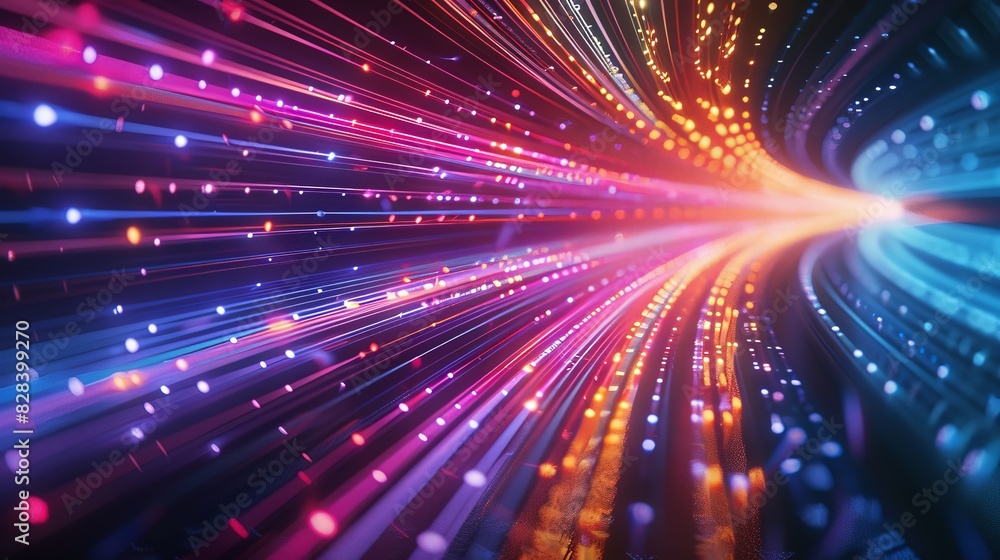 Fototapeta premium Colorful Abstract Light Trails in Motion