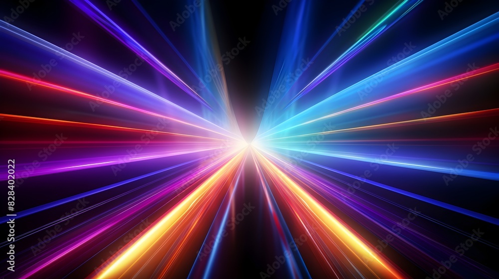 Captivating Spectrum of Vibrant Neon Rays Illuminating a Dynamic Abstract Backdrop Captivating Spectrum of Vibrant Neon Rays Illuminating a Dynamic Abstract Backdrop