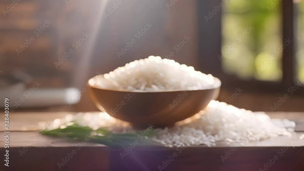 bowl of raw rice bowl of raw rice