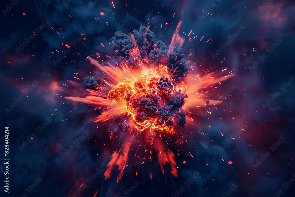 Energetic deep navy and red explosion for dynamic sports ads. Energetic deep navy and red explosion for dynamic sports ads.