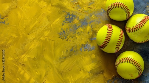 softball accessories with copy space. softball day concept