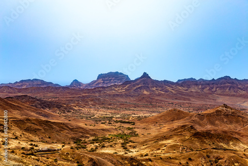 Mountain range near town of Mindelo, Island Sao Vicente, Cape Verde, Cabo Verde, Africa. © Iryna Shpulak