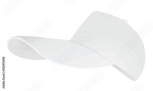 White long visor cap. vector illustration