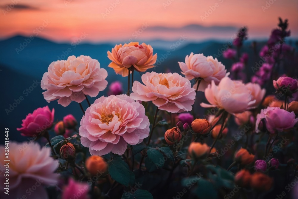 custom made wallpaper toronto digitalColorful flowers in the field