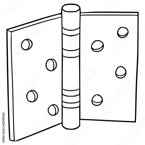hinge illustration hand drawn outline vector