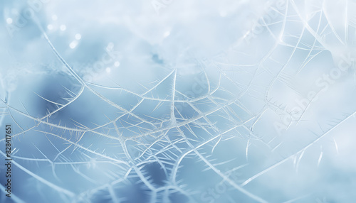 A spider web with water droplets on it