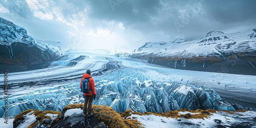 Explore the frozen caves of Iceland's winter glacier on a guided excursion. photo