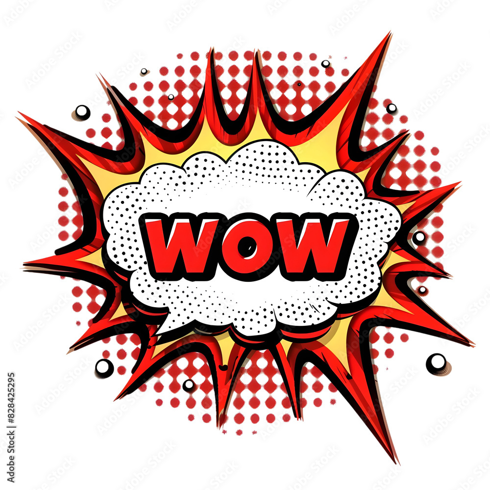 Comic speech bubble with WOW text expression Comic speech bubble with WOW text expression
