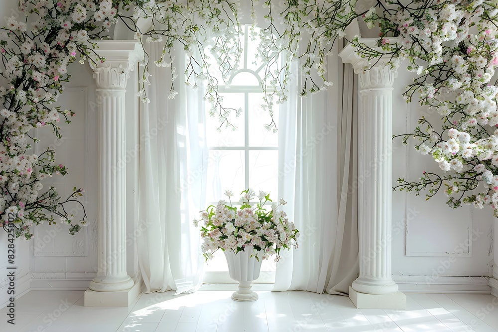Luxury white Wedding generative AI Luxury white Wedding generative AI