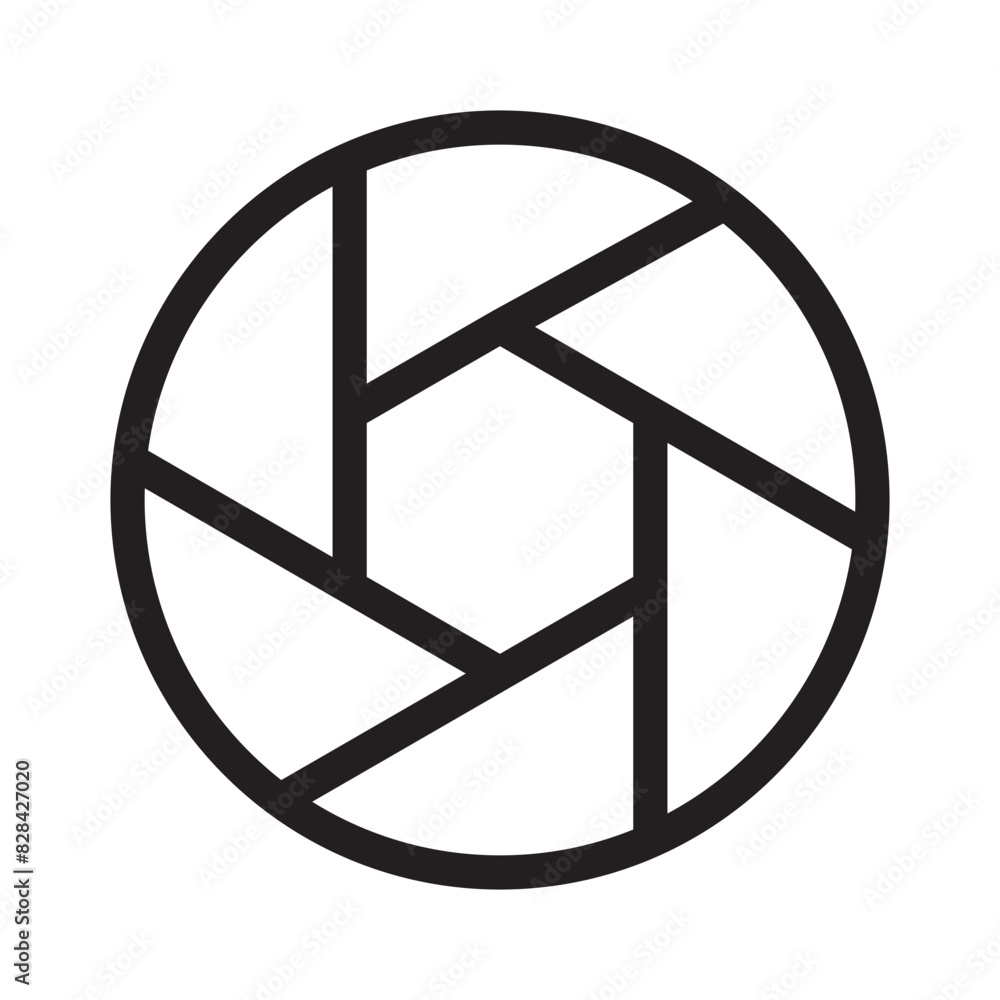 Camera Lens Shutter Photography Line Icon Vector Camera Lens Shutter Photography Line Icon Vector