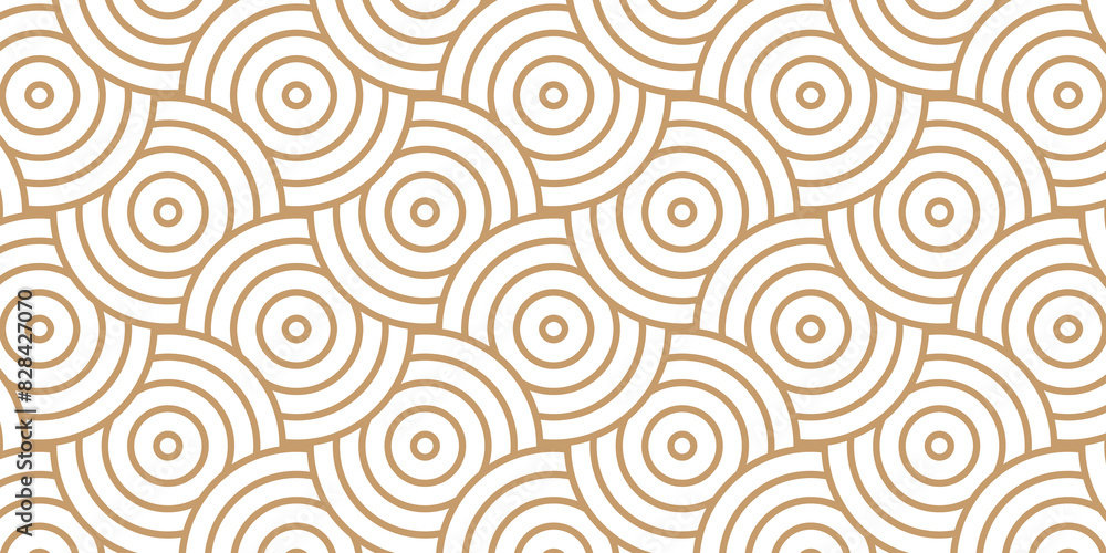 Overlapping Pattern Minimal diamond geometric waves spiral and abstract circle wave line. brown color seamless tile stripe geometric create retro square line backdrop pattern white background. Overlapping Pattern Minimal diamond geometric waves spiral and abstract circle wave line. brown color seamless tile stripe geometric create retro square line backdrop pattern white background.