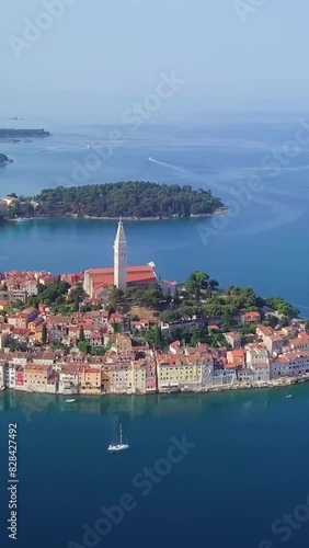 Aerial view of beautiful Croatia landscape