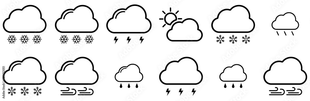 Set Of Weather Vector Symbols Apps, Websites Ui Designs Suitable For Cloud,Environment,Winter,Sky,Forecast Simple Black Style Symbol Sign For Apps And Website, Vector Illustration Set Of Weather Vector Symbols Apps, Websites Ui Designs Suitable For Cloud,Environment,Winter,Sky,Forecast Simple Black Style Symbol Sign For Apps And Website, Vector Illustration