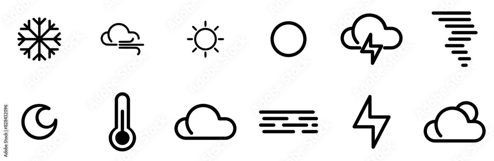 Set Of Weather Icon Set Isolated Silhouette Solid Icons With Sky,Cloud,Weather,Storm,Moon Business Infographic Elements Logo Vector Illustration Set Of Weather Icon Set Isolated Silhouette Solid Icons With Sky,Cloud,Weather,Storm,Moon Business Infographic Elements Logo Vector Illustration