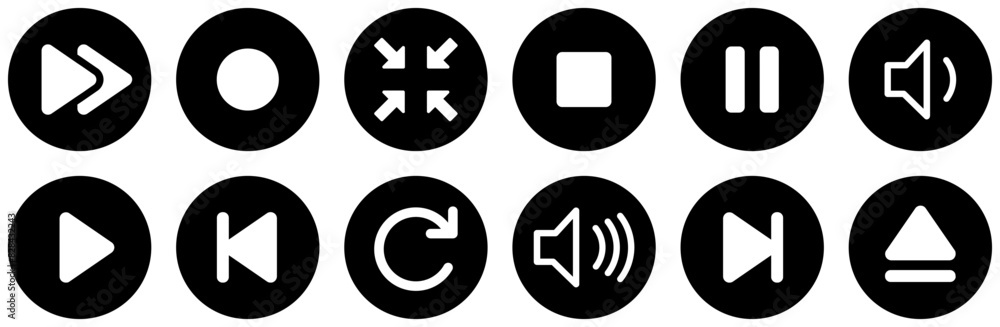 Set Of Linear Video Player Interface Icons Collection Isolated Silhouette Solid Icons Including Controls,Player,Button,Interface,Media Outline Icons Collection. Simple Vector Illustration Set Of Linear Video Player Interface Icons Collection Isolated Silhouette Solid Icons Including Controls,Player,Button,Interface,Media Outline Icons Collection. Simple Vector Illustration