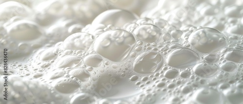 Close up of white surface with bubbles