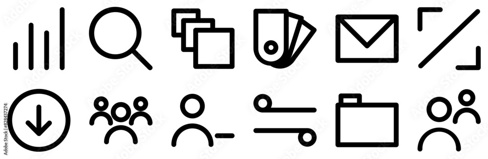 Set Of Notification Icons Web Header Banner Design Containing User,Menu-Button,Menu,Direction,Magnifying-Glass Set Vector Flat Line Icons Set Of Notification Icons Web Header Banner Design Containing User,Menu-Button,Menu,Direction,Magnifying-Glass Set Vector Flat Line Icons