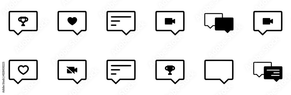 Set Of Linear Messages Icons Silhouette Vector Logo Design Containing Chat,Send,Dialogue,Text,Message Infographic Simple Vector Illustration Logo Set Of Linear Messages Icons Silhouette Vector Logo Design Containing Chat,Send,Dialogue,Text,Message Infographic Simple Vector Illustration Logo